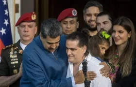 Nicolás Maduro y Alex Saab, tras ser liberado por Estados Unidos. 