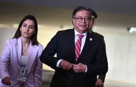 Laura Sarabia y el Presidente Gustavo Petro.