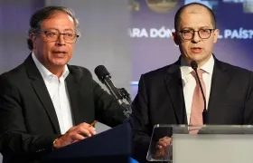 El Presidente Gustavo Petro y el fiscal Francisco Barbosa.
