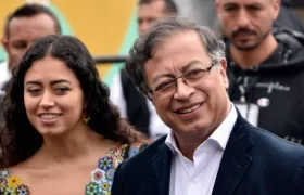 Sofía y su papá el Presidente Gustavo Petro.  