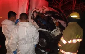 Camión involucrado en el accidente.