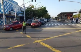 Policía de Tránsito en las calles. 