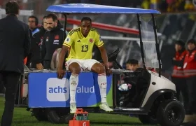 Yerry Mina no estará con Colombia contra España y Rumania. 