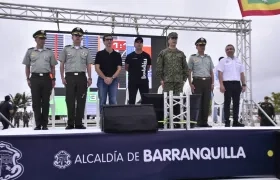 El Alcalde Alex Char, el General José Luis Ramírez Hinestroza, el General Herbert Benavides y el Jefe de la Oficina de Convivencia y Seguridad Yesid Turbay.