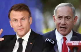 Emmanuel Macron y Benjamín Netanyahu.