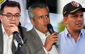 Olmedo López, Luis Fernando Velasco y Sneyder Pinilla. 