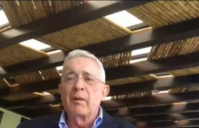 Álvaro Uribe en la audiencia de formulación de acusación. 