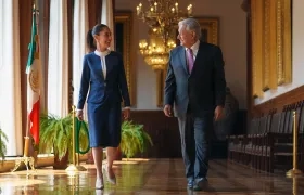 El presidente de México, Andrés Manuel López, y su sucesora, Claudia Sheinbaum 