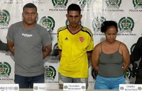 Los tres presuntos integrantes de 'Los Costeños' capturados. 