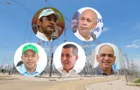 Los Alcaldes Hugo Kerguelen, Ernesto Orozco, Yahir Acuña, Dumek Turbay y Carlos Pinedo.