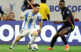 Lionel Messi durante el partido de cuartos de final contra Ecuador.