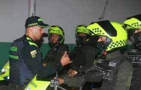 Policía Metropolitana recorriendo sectores de Barranquilla. 
