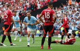 Bernardo Silva celebra el gol del empate.