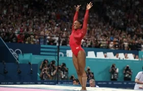 La gimnasta Simone Biles.