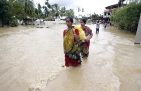 Fuertes lluvias en la India. 