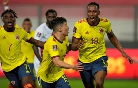 Yerry Mina marcó gol en la última visita de Colombia a Perú.