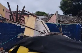 Así quedó una de las casas en el barrio Lucero.