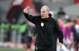 Marcelo Bielsa, entrenador de la selección uruguaya.