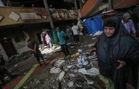 Destrozos causados por un ataque israelí.