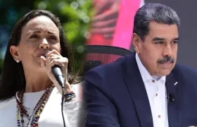 María Corina Machado y Nicolás Maduro.