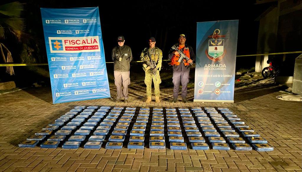 120 kilos de cocaína incautados en inmediaciones de Bocas de Cenizas. 