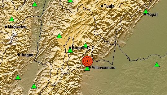 Imagen del reporte del sismo.