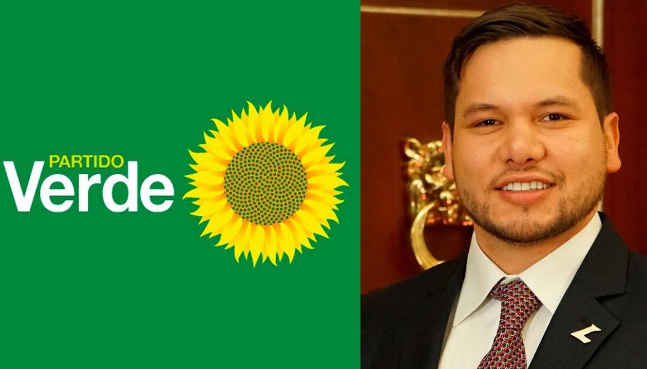 Logo del Partido Alianza Verde y Andrés Calle, presidente de la Cámara de Representantes.