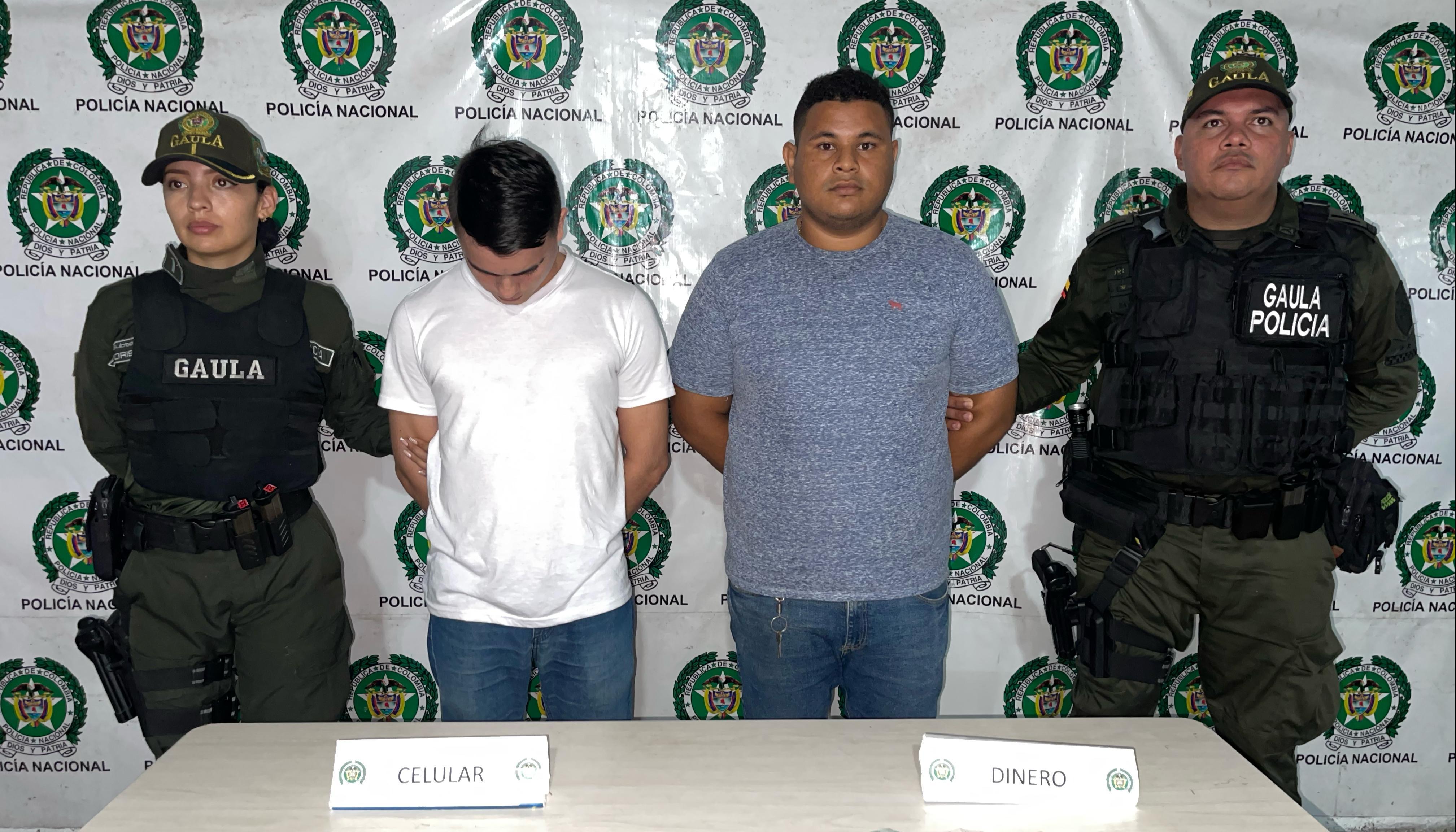 Jaiseth Junior Daza Beleño y Andrés Felipe González Daza, capturados.