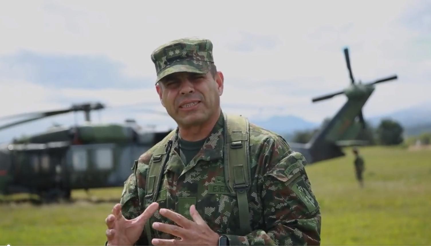 General Federico Mejía, comandante del Comando Específico del Cauca