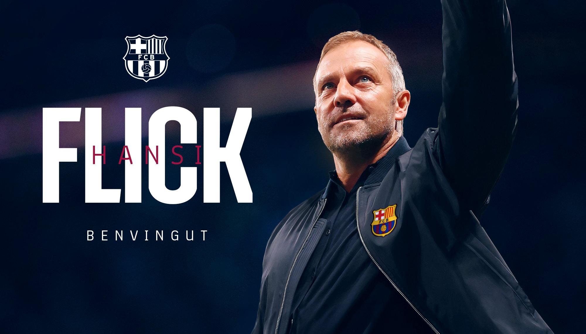 El anuncio oficial del fichaje de Hansi Flick por el Barcelona.