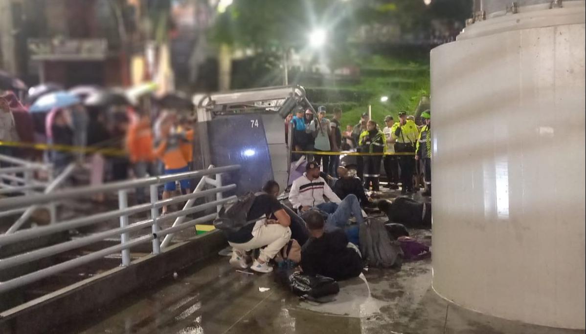 Imagen tragedia en Metrocable de Medellín