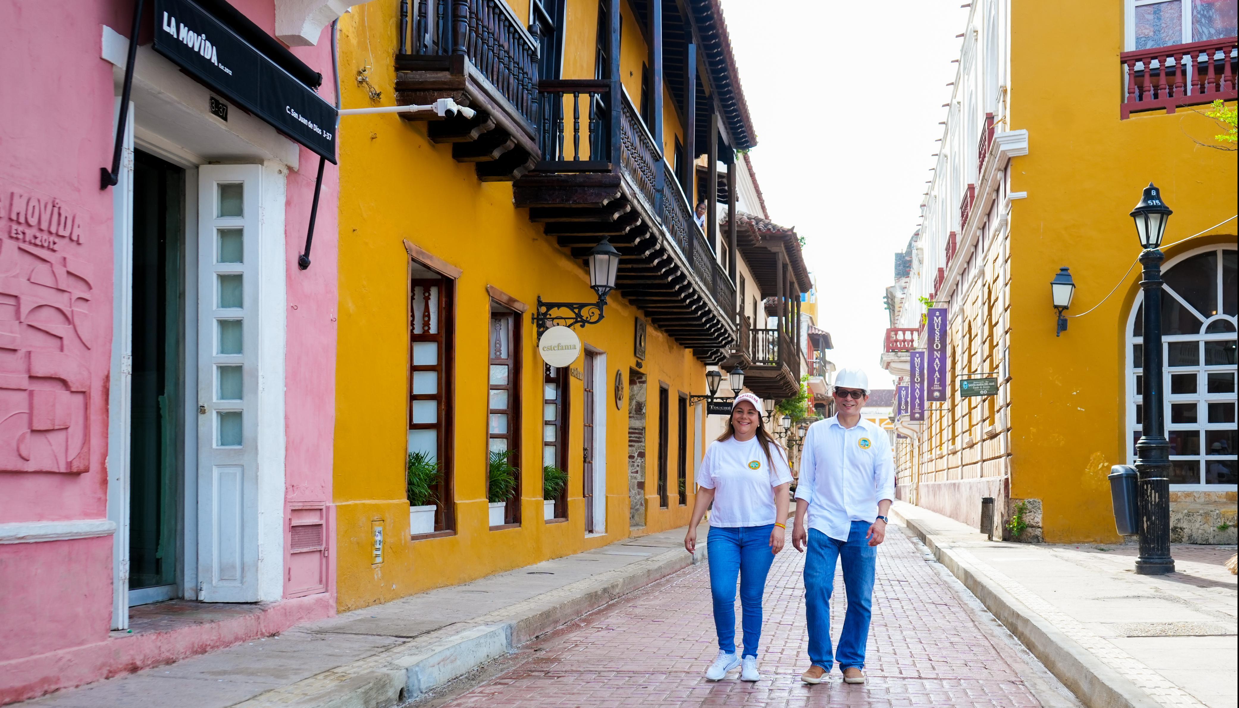 La Calle San Juan de Dios en el Centro Histórico de Cartagena