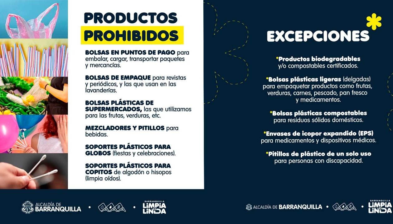 El Distrito de Barranquilla invita a la comunidad a reducir el uso de plásticos. 