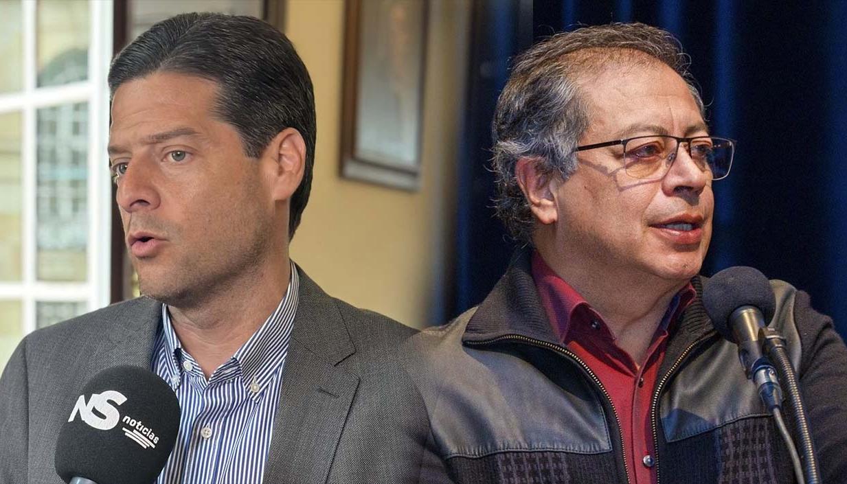 El senador Mauricio Gómez y el Presidente Gustavo Petro.