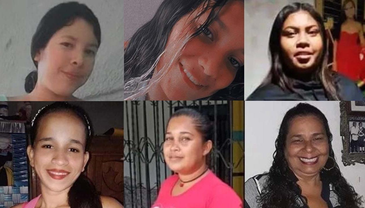 Seis de las mujeres asesinadas en los últimos dos meses. 
