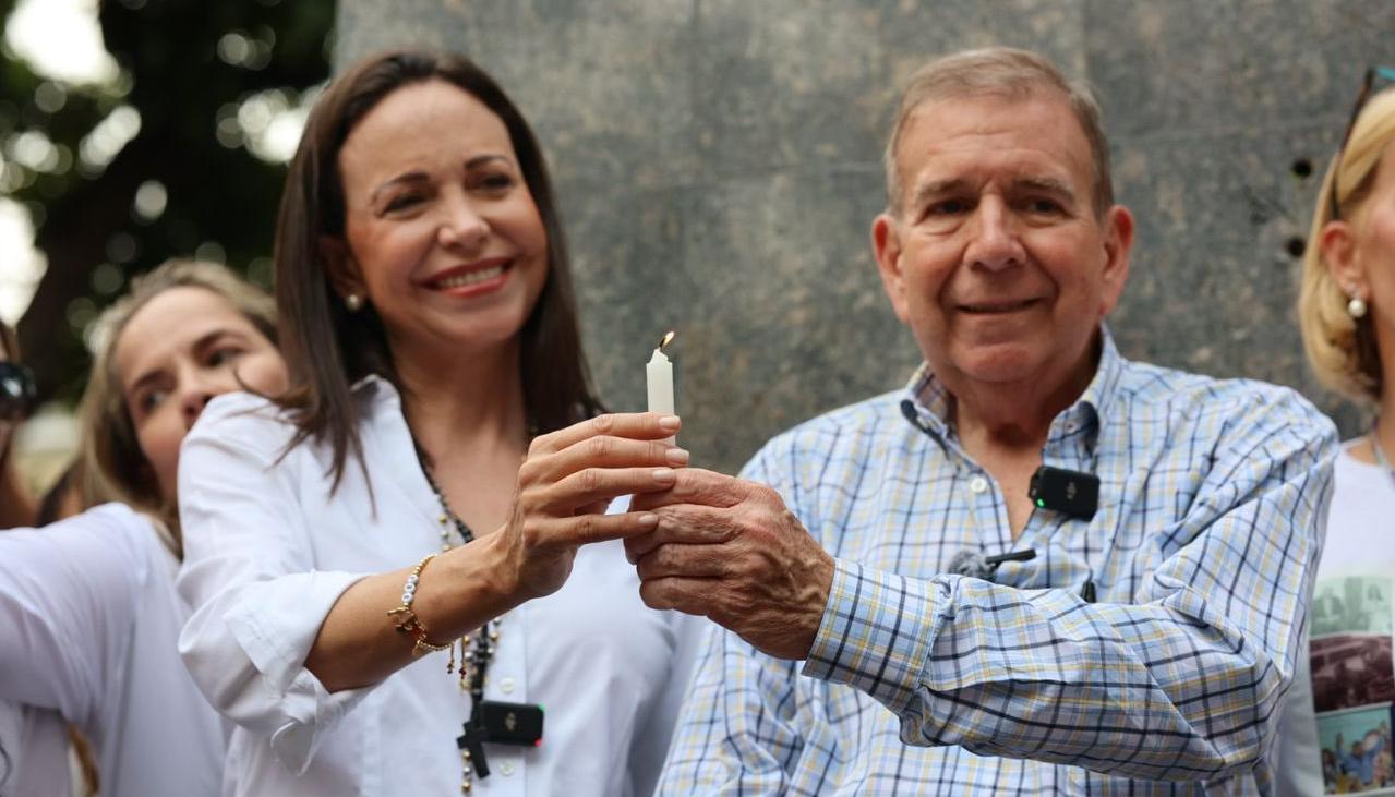 La líder opositora María Corina Machado y el candidato Edmundo González.