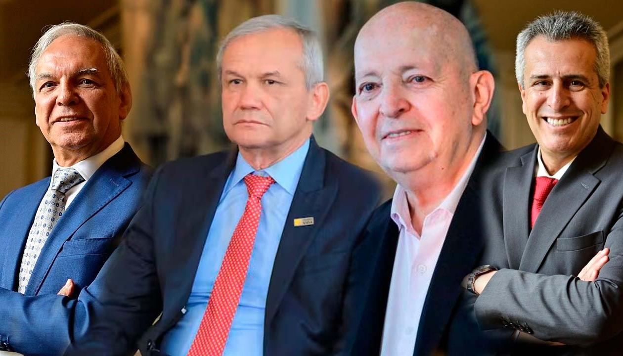 Ricardo Bonilla, Carlos Ramón González, Otty Patiño y Luis Fernando Velasco.