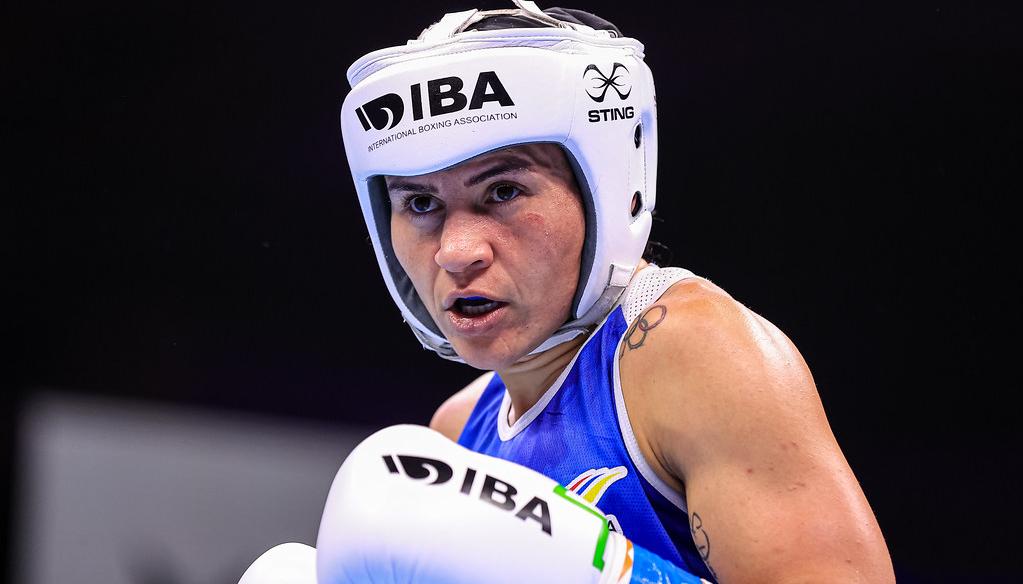 La boxeadora colombiana Yeni Arias, clasificada a cuartos de final en París 2024.