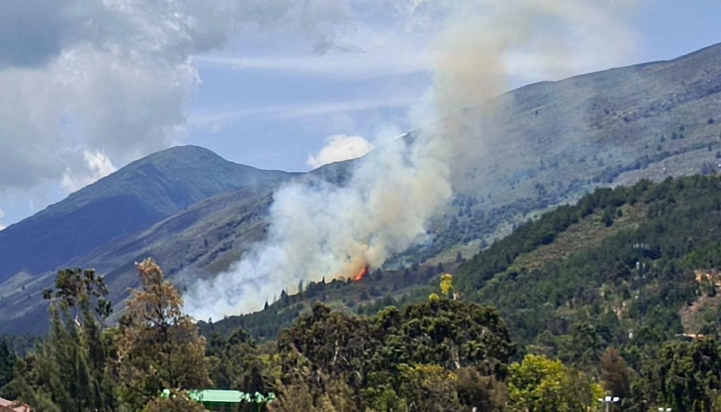 Incendio en Villa de Leyva.