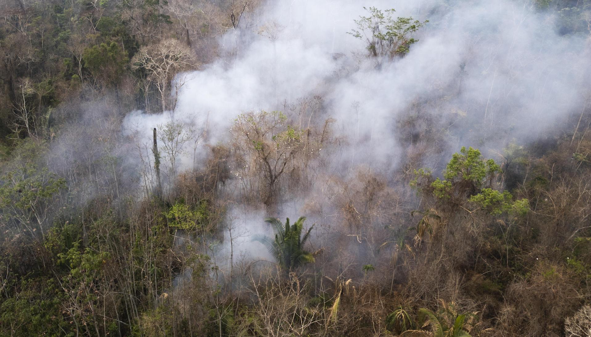 Incendios forestales en la Amazonía peruana.