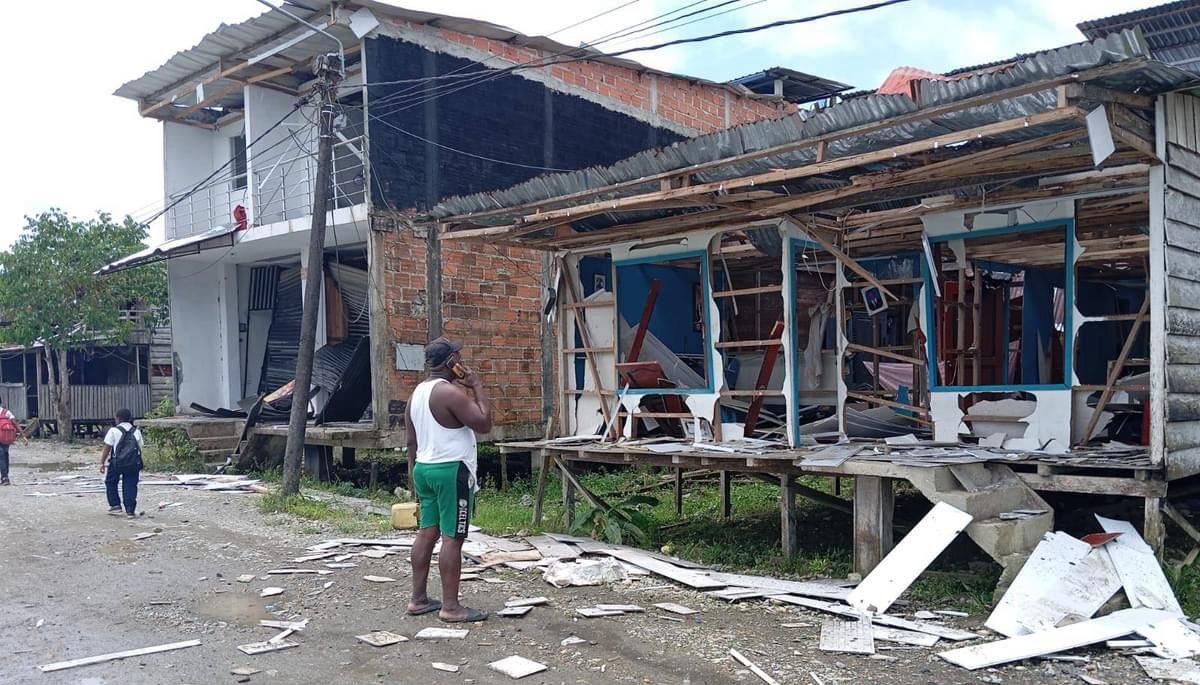 Vivienda destruida.