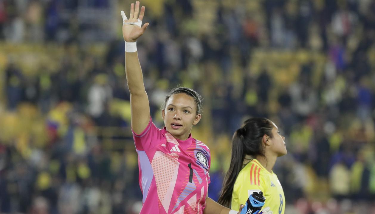 La portera Luisa Agudelo, una de las figuras de la Selección Colombia.