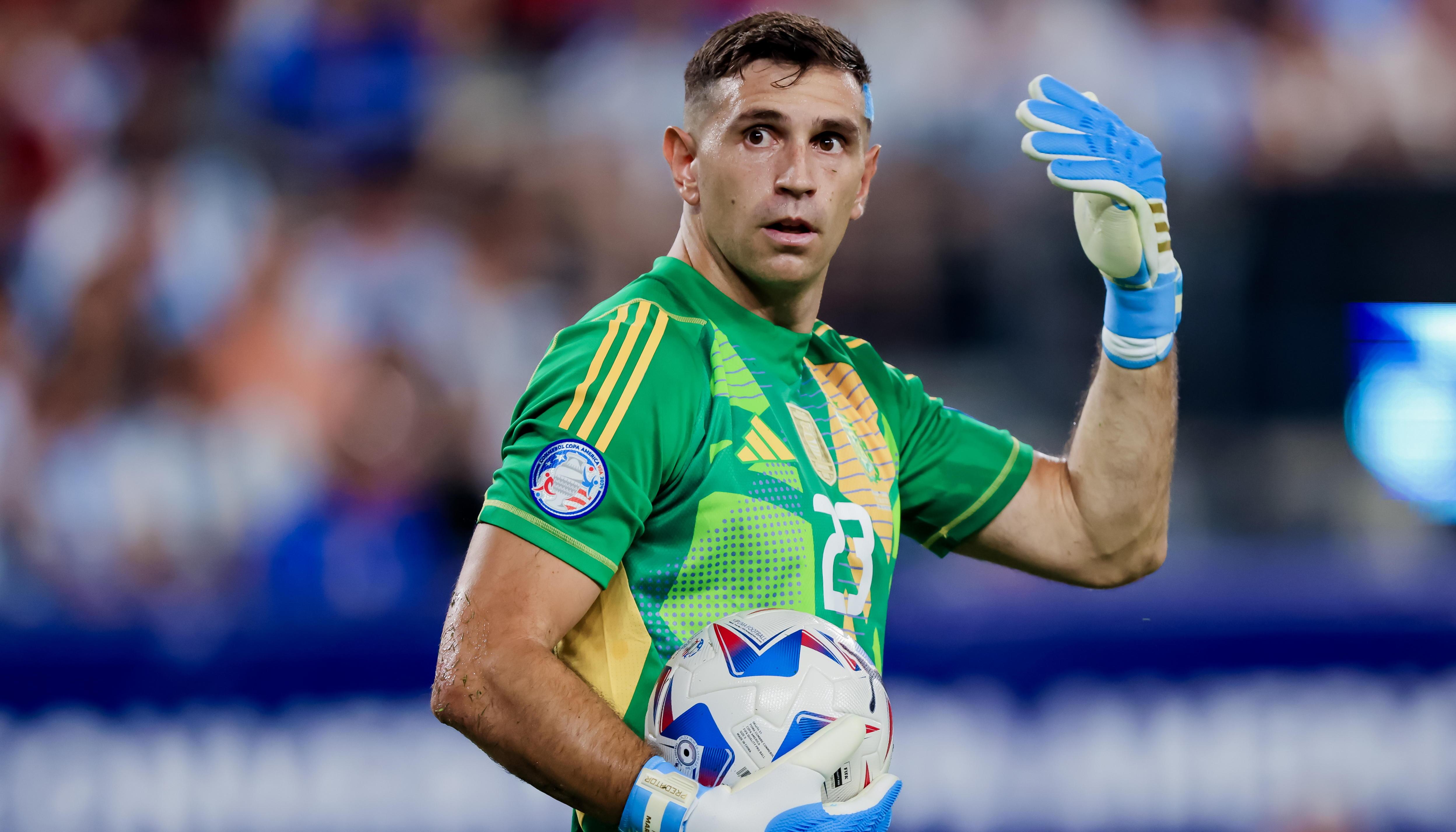 Emiliano 'Dibu' Martínez, portero de la Selección Argentina, durante la Copa América.