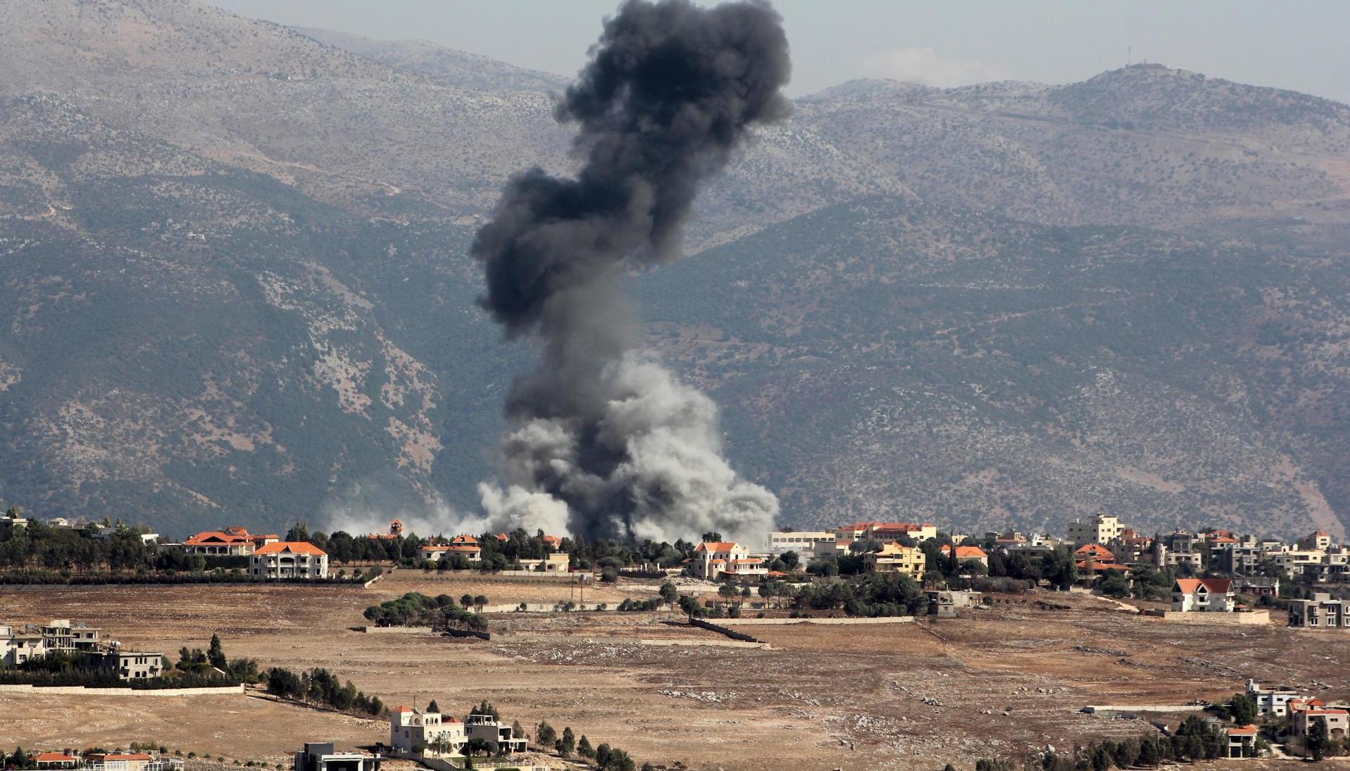 Humo en Líbano tras ataques israelíes.