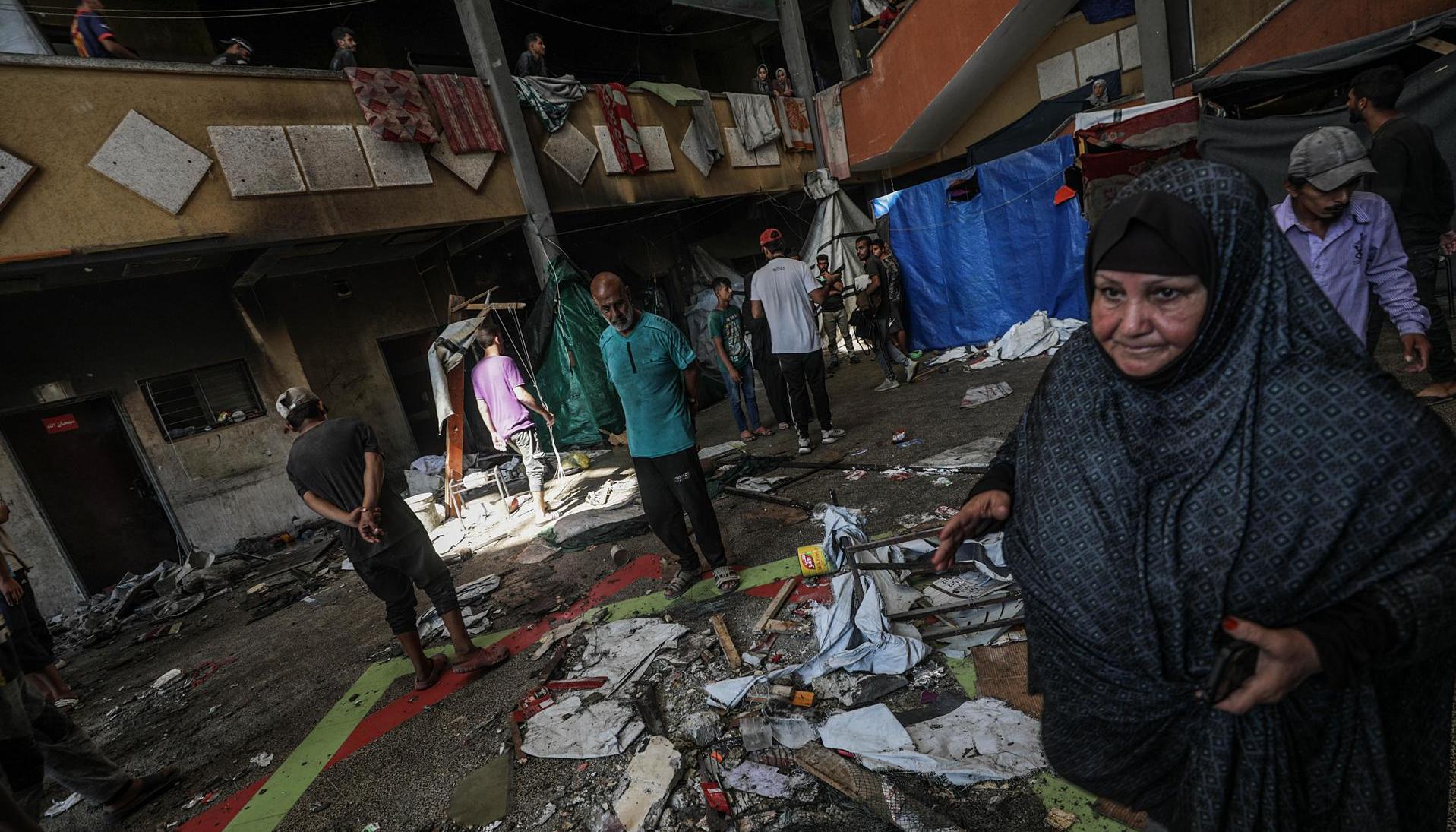 Destrozos causados por un ataque israelí.