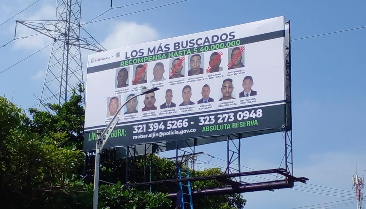 Buscados por la Policía Metropolitana de Barranquilla.