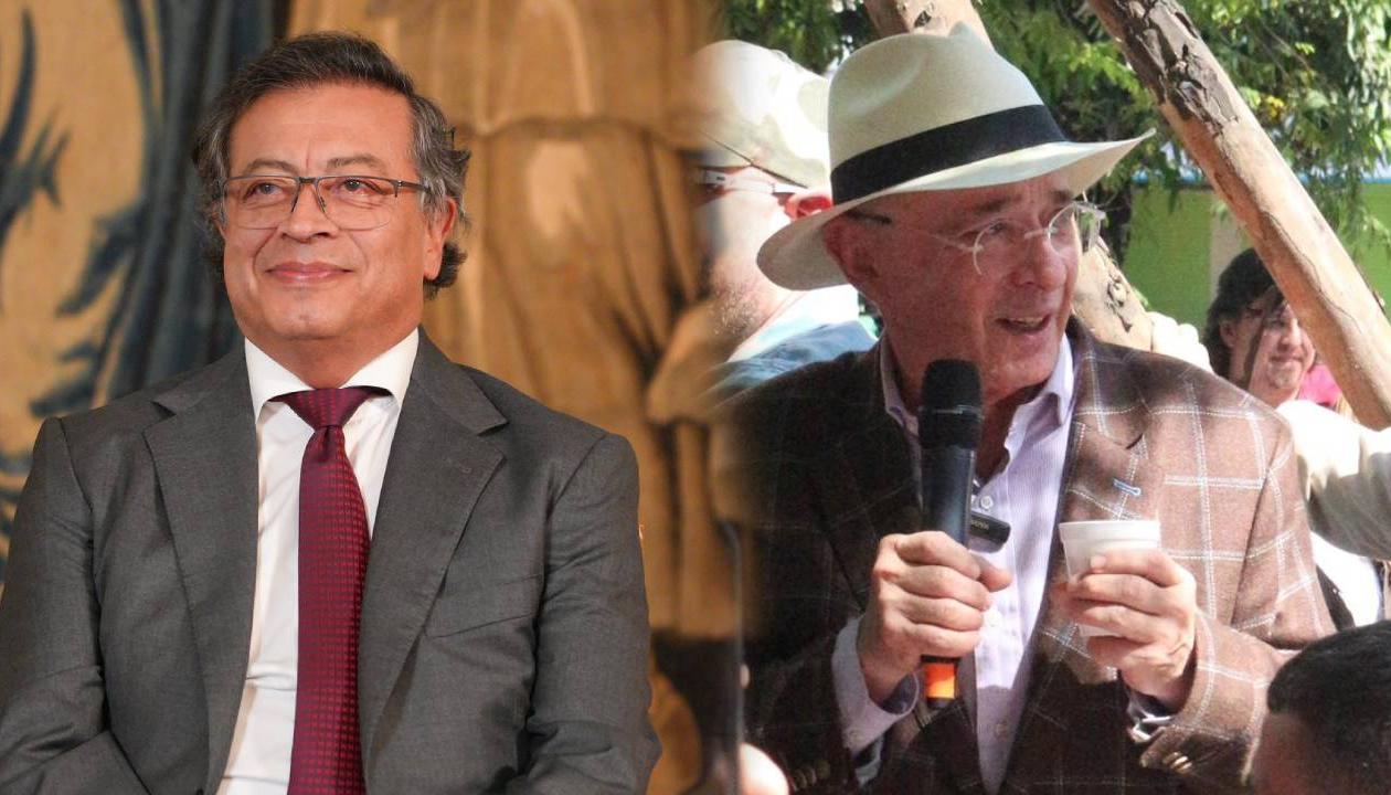 El Presidente Gustavo Petro y el expresidente Álvaro Uribe.