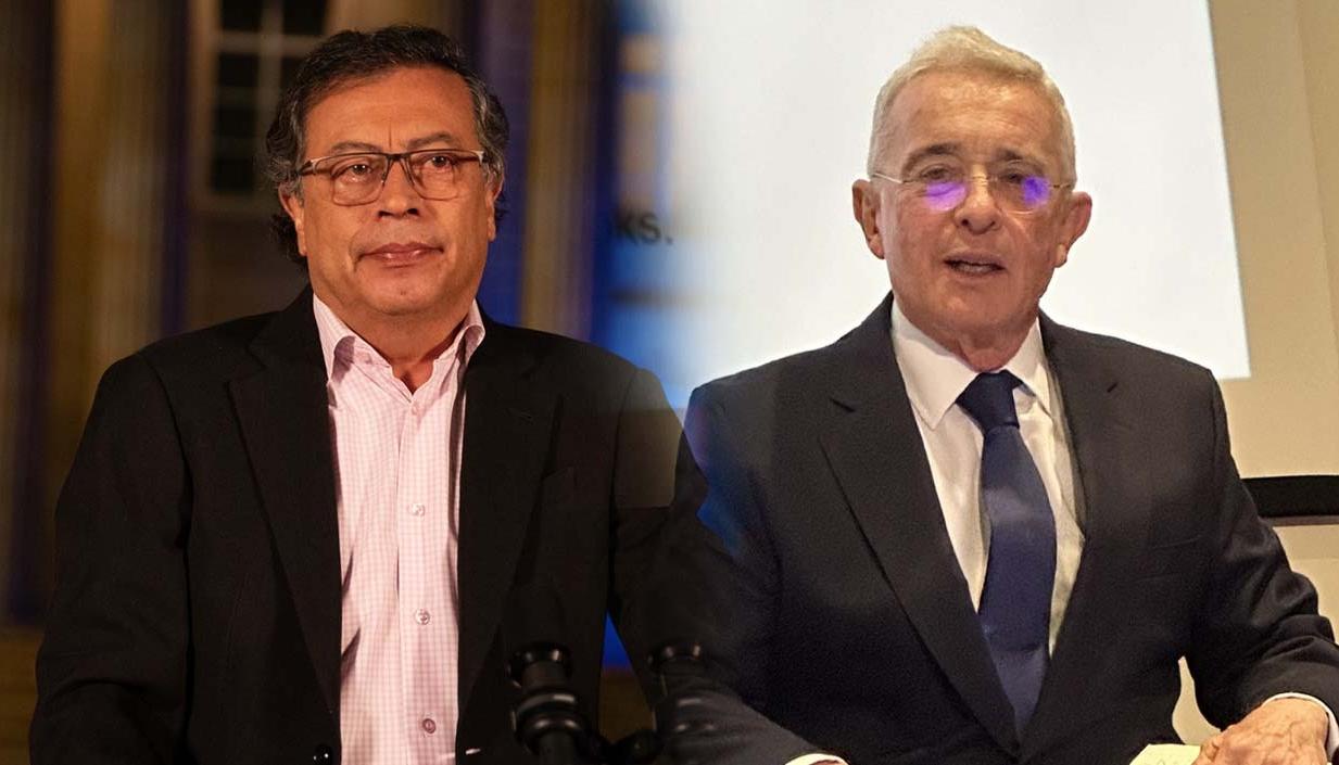 Gustavo Petro y Álvaro Uribe Vélez.