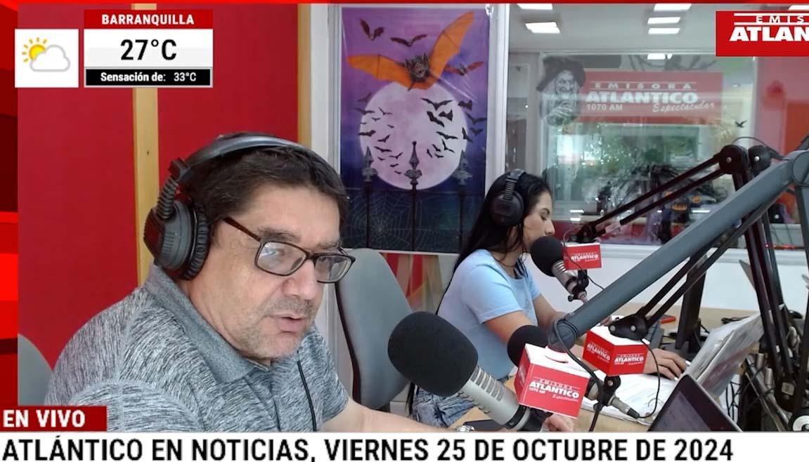 Harold Yanes, en el estudio Atlántico en Noticias.