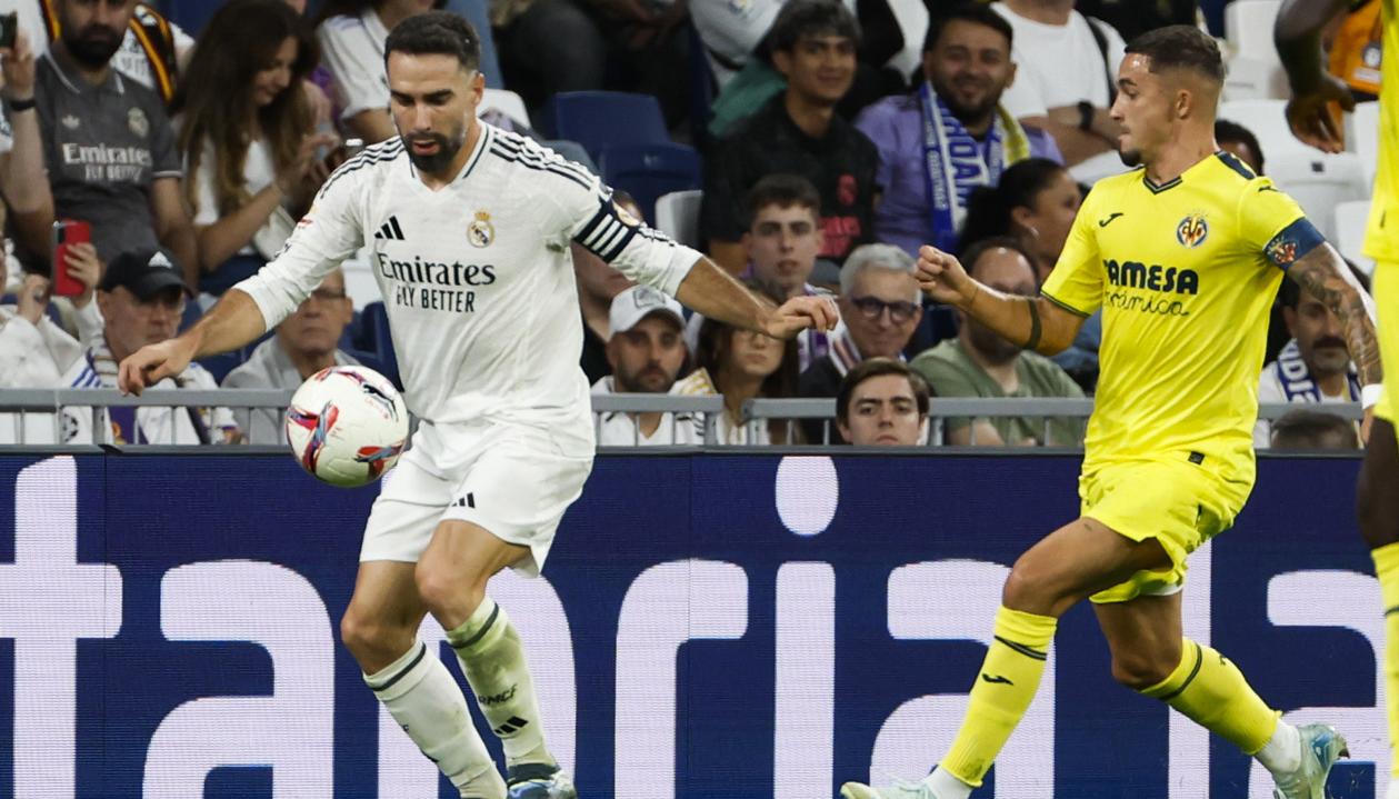 Dani Carvajal durante el partido del sábado contra el Villarreal. 